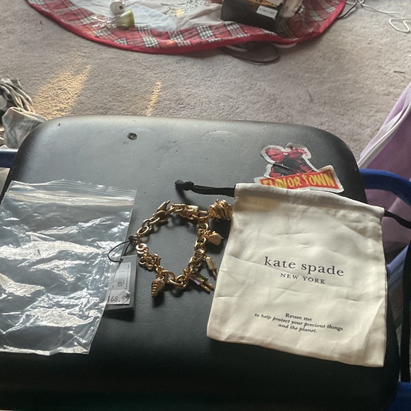 Kate Spade Gold Charm Bracelet with Fun Charms - Picture 2 of 2